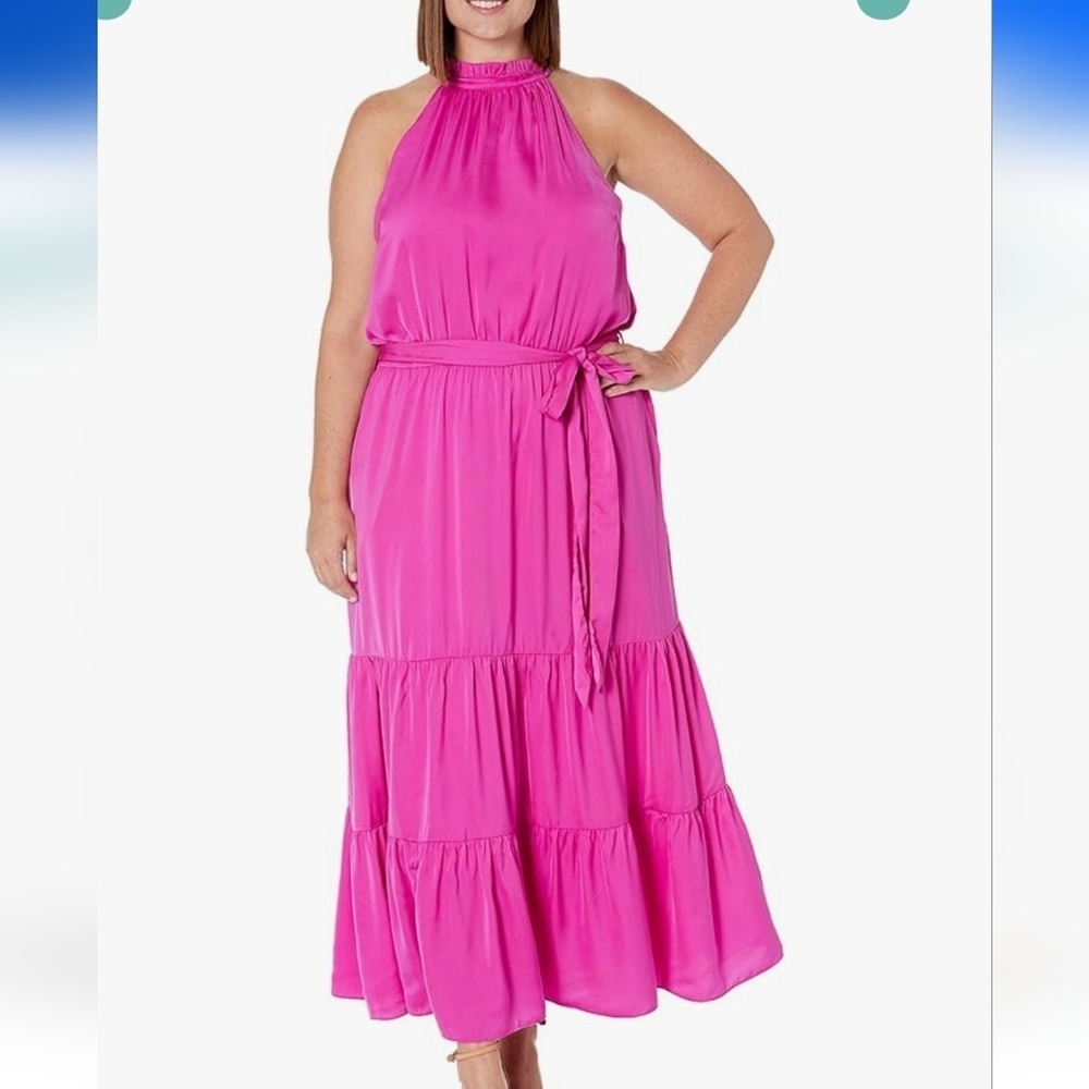 NWOT CITY CHIC HALTER TIERED MAXI DRESS 20